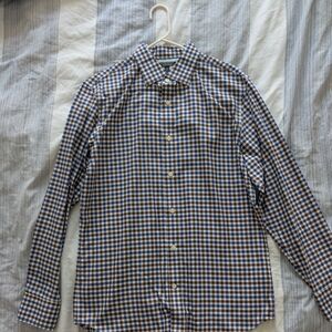 Banana Republic Blue and Brown Plaid Shirt